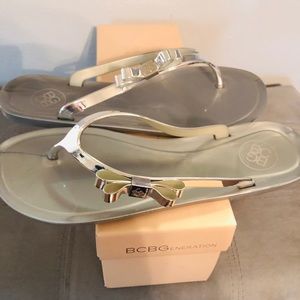 BCBG flip flops